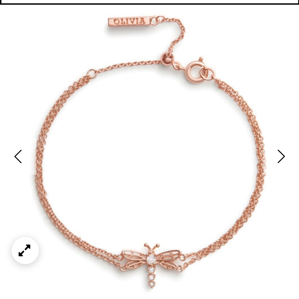Olivia Burton Rose Gold Dragon Fly Bracelet